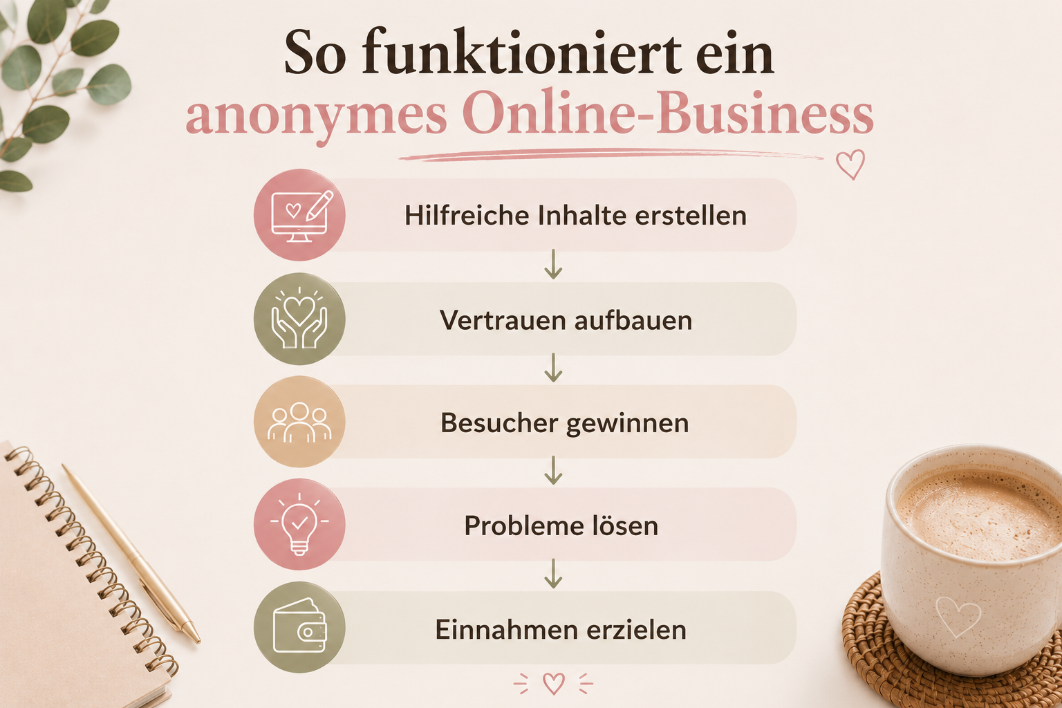 ChatGPT Image 28. Juli 2026, 09_35_45 Ablauf eines anonymen Online-Businesses vom hilfreichen Inhalt bis zum Einkommen.